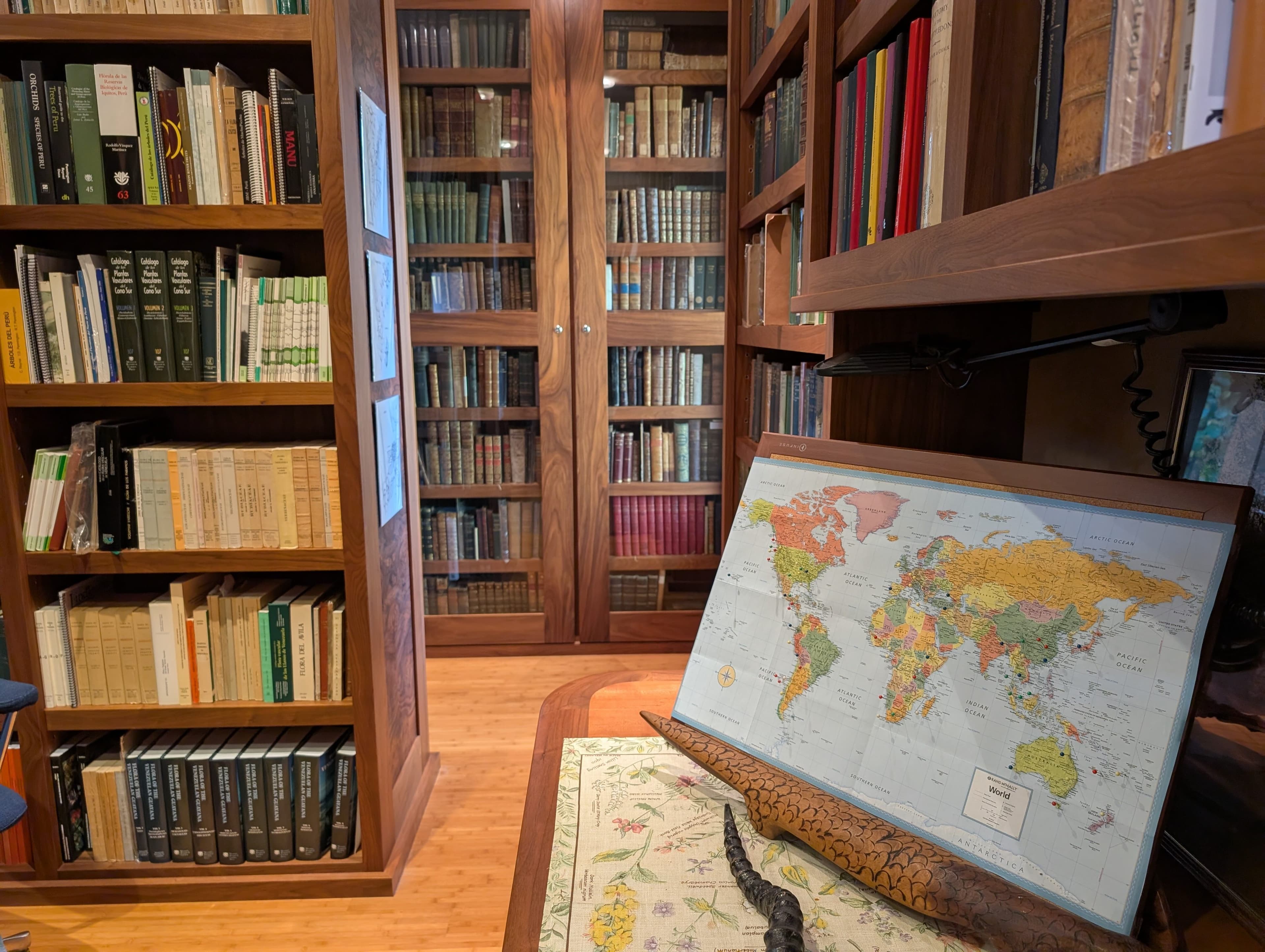 Botanical library established by Dr. Christopher Davidson to support the Flora of the World project.
