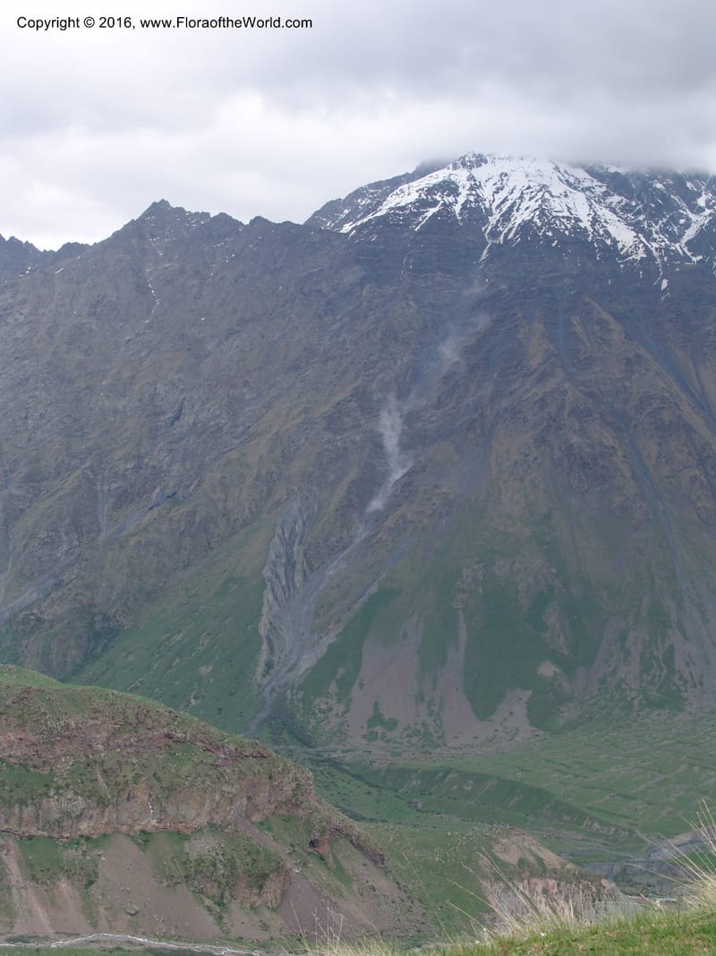 Georgia. Rock-slide, in  progress. Kazbegi . Trail-road to Sameba Church. 2 Jun 05. 459 (4).jpg
