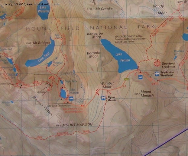 Tasmania. Maps of Mt. Field Nat. Park. Jan 2010. 004.jpg